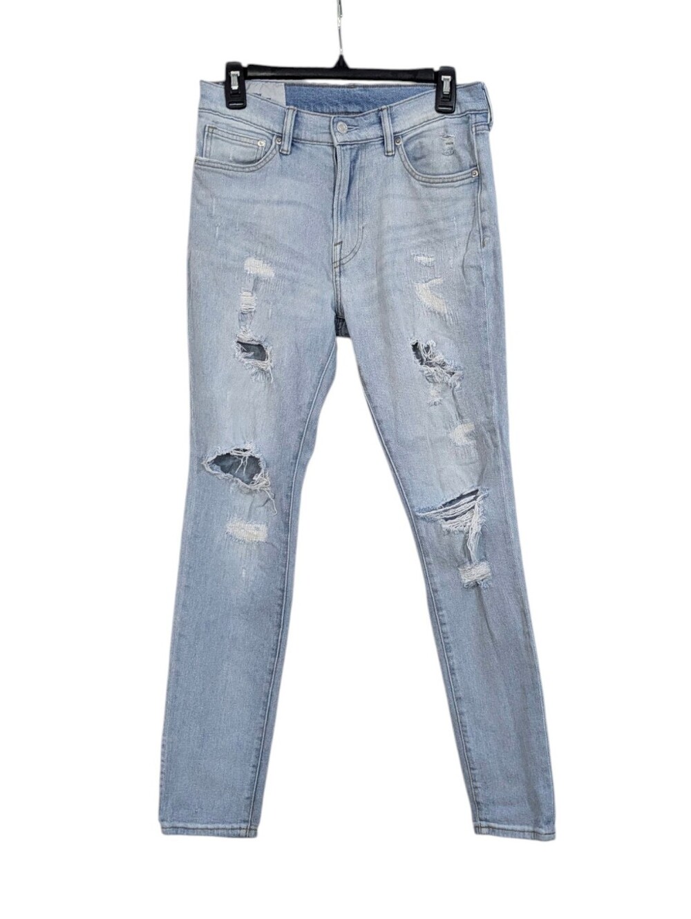 &Denim H&M Light Blue Distressed Skinny Jeans - Size 31/32 Mens